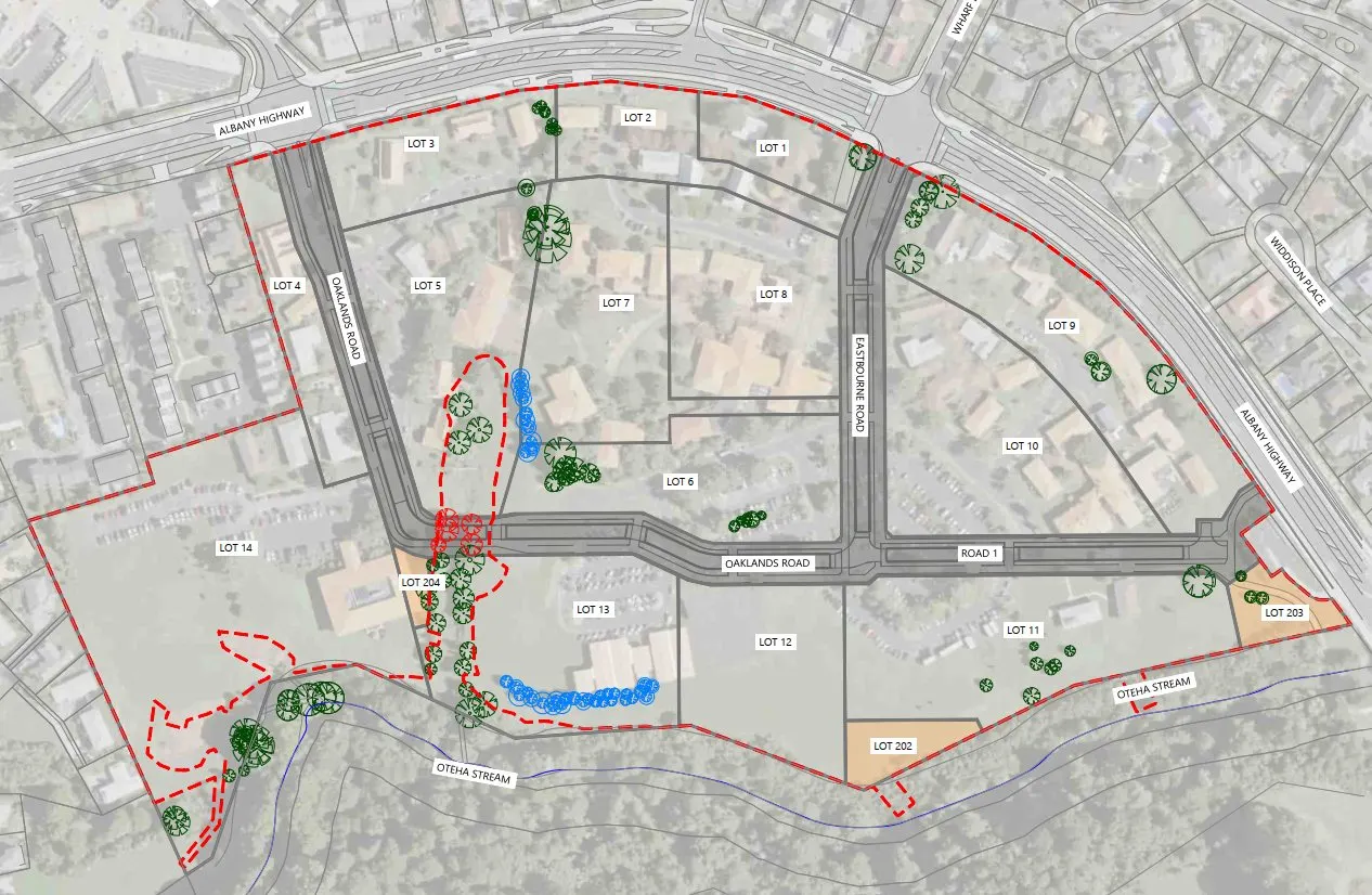 Subdivision scheme plan for 473 Albany Highway