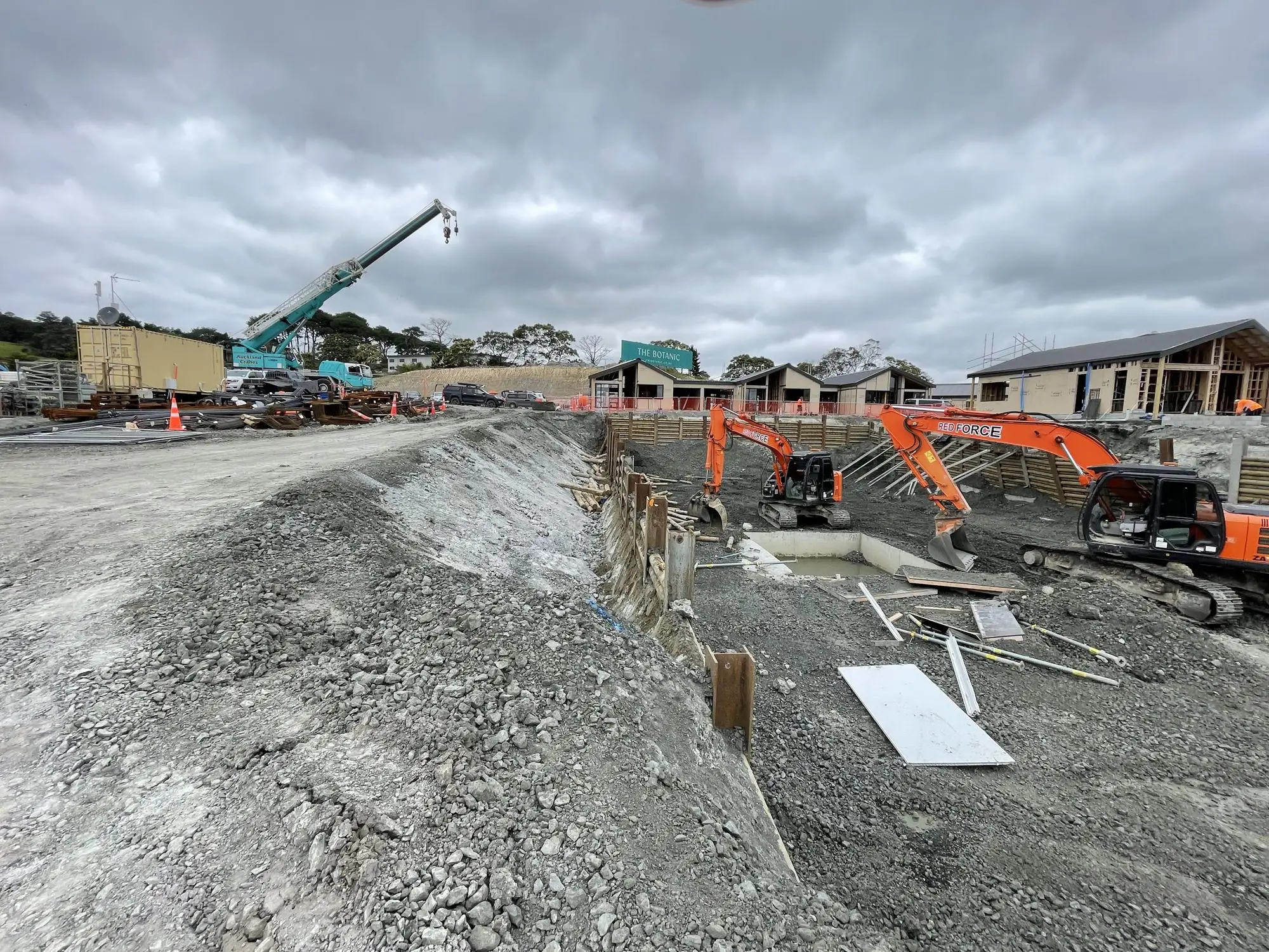Piling rig working on a residential development