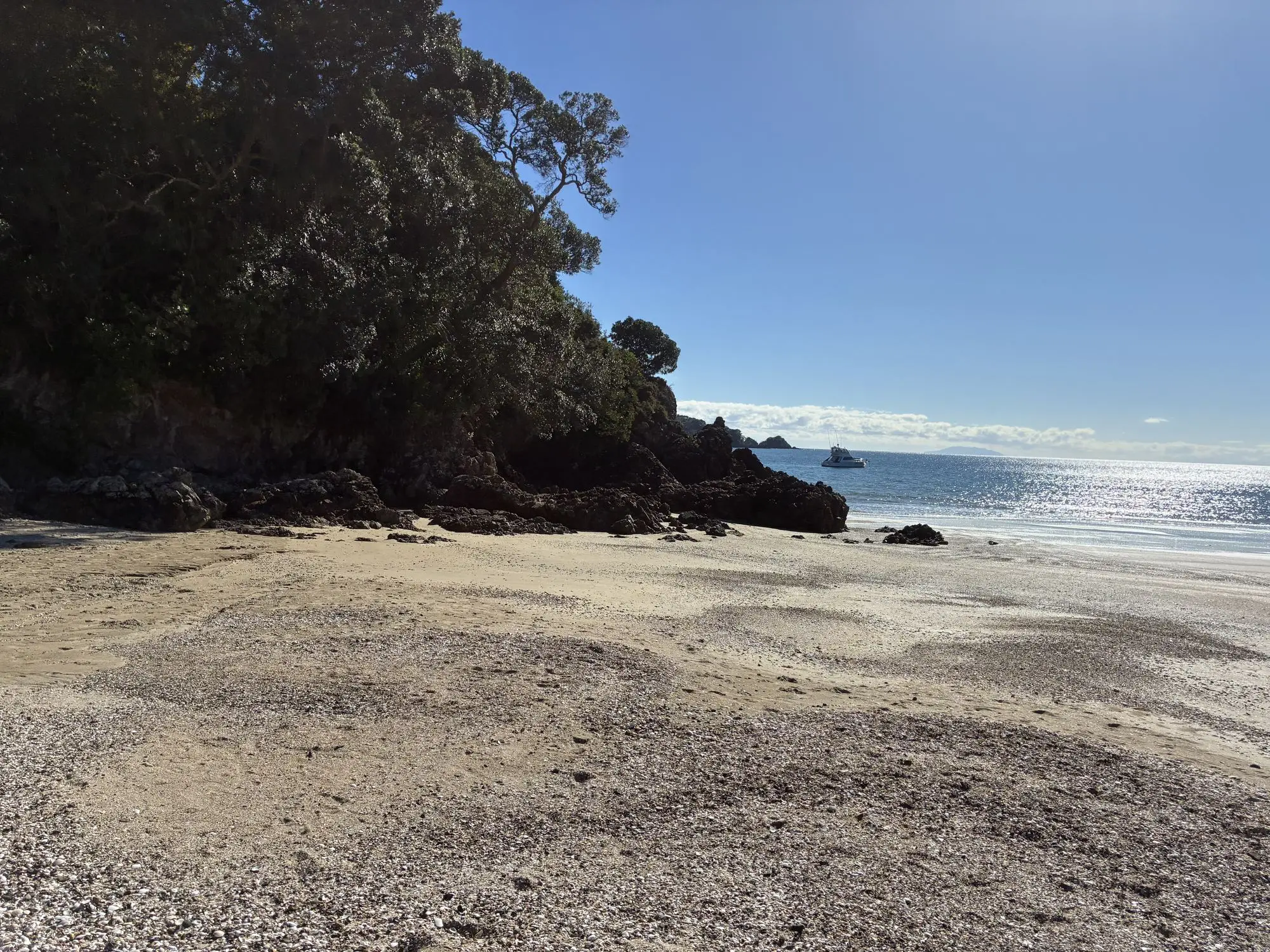 Rocky bay and coastal slope on Waiheke Island